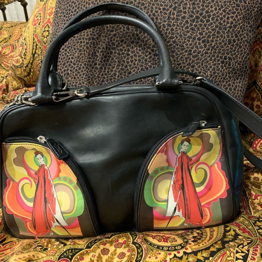 Icon Los Angeles Painted Genuine Leather Satchel